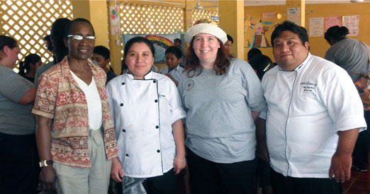 Maya Foundation In Lakech Volunteers helping rural children nutrition needs.