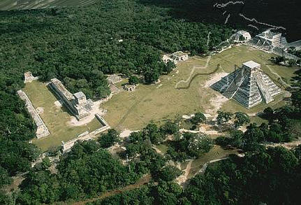 View of Chichen Itza visited Maya temples 