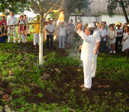 Mayan Ritual Ceremonies at Hacienda Chichen Resort, Chichen Itza, Yucatan