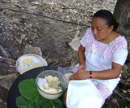 Mayan tortilla making