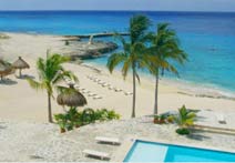 Club Cozumel Caribe private beach front, ideal for scuba diving and swimming