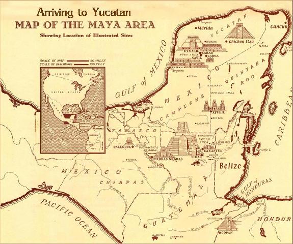 Maya Cultural Map by Tatiana Proskouriakoff