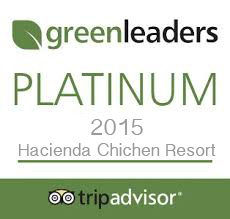 In 2015, TripAdvisor awarded Hacienda Chichen Resort with its top Green-Leaders Platinum Certification for the hotel's sustainable practices
